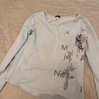 Maglia manica lunga donna tg 46 Armani jeans chiar