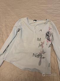 Maglia manica lunga donna tg 46 Armani jeans chiar
