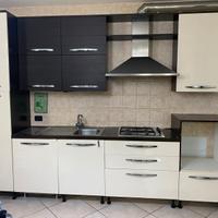 Cucina lineare completa con penisola