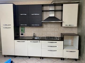 Cucina lineare completa con penisola