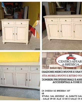 Credenze "Napoletane" Laccate Pattinate Nuove