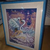 Quadro a mezzo punto "La danza del cigno"