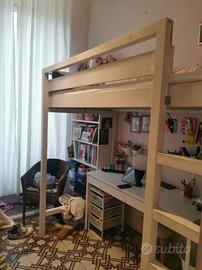 letto singolo a soppalco Ikea