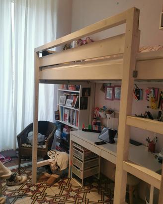 letto singolo a soppalco Ikea