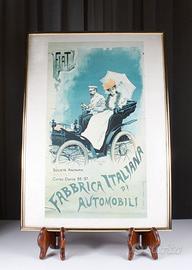 Manifesto Fiat 1899 Carpanetto ristampa 1995 70x50