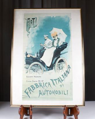 Manifesto Fiat 1899 Carpanetto ristampa 1995 70x50