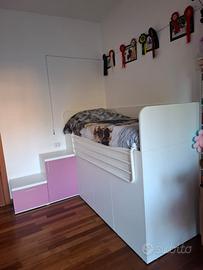 letto singolo a soppalco