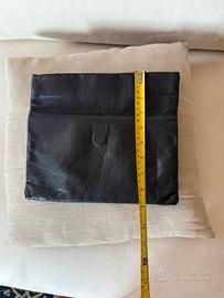 Pochette / Clutch in vera pelle nera
