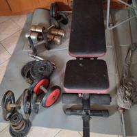 Set pesi 100 kg + panca