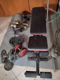 Set pesi 100 kg + panca