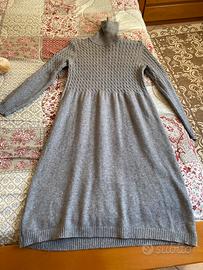Vestito in maglia grigio