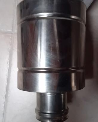 CAPPELLO ANTIVENTO A BOTTE ACCIAIO INOX D. 80 Cann