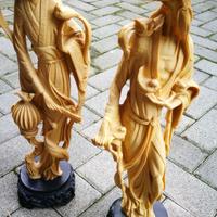 Coppia di statuine in avoriolina cinesi / giappone