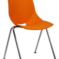 Sedia Shell impilabile colore Arancio