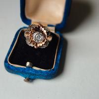 Anello solitario anni 40/50 oro 18 carati 