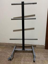 Porta dischi con ruote bloccabili