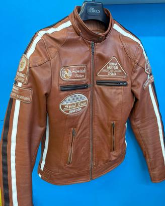 GIACCA MOTO DONNA M PELLE MARRONE