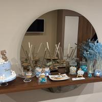 CONSOLLE CON SPECCHIO TONDO