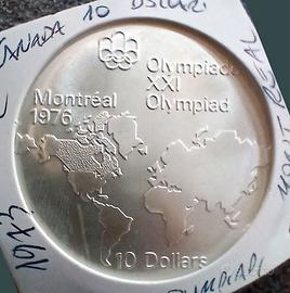 CANADA 10 dollari 1973 FDC argento, XXI olimpiade