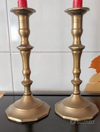N.2 candelabri in ottone primi '900