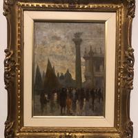 Dipinto olio su tavola. Venezia “ piazza San Marco