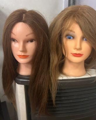 Testine capelli veri per scuola