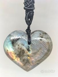 Collana cuore Labradorite