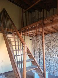 ringhiera, scala in legno