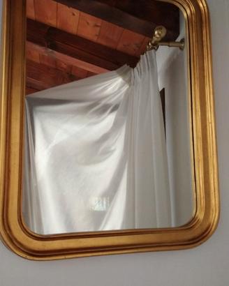 Specchio con cornice legno dorato