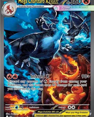 Carta Pokemon di Mega Chatizard X EX