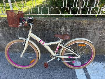 Bici bambina 24" B'TWIN Poply - Con cestino/cambio