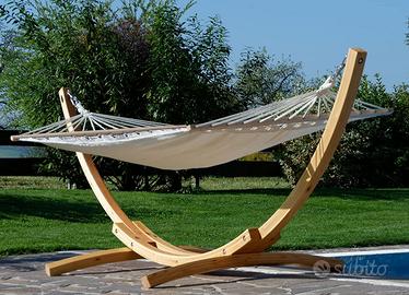 Amaca completa 4,3m legno larice 2 persone NUOVA