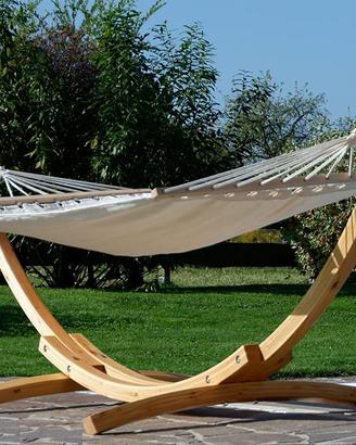 Amaca completa 4,3m legno larice 2 persone NUOVA