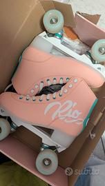 Pattini a rotelle Rio Roller rosa e turchese – in 