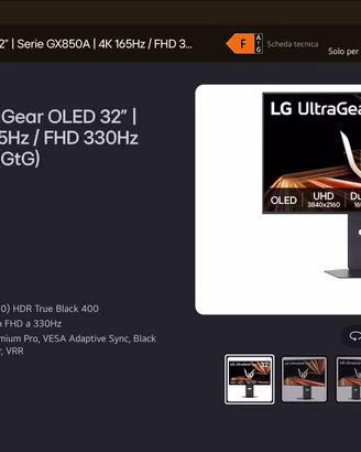 LG Monitor Gaming UltraGear OLED 32"