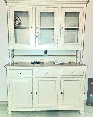 Cristalliera 3 Ante Shabby Bianco 