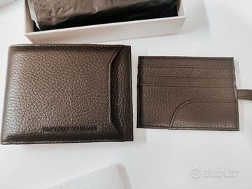 Portafoglio uomo Emporio Armani nero in pelle