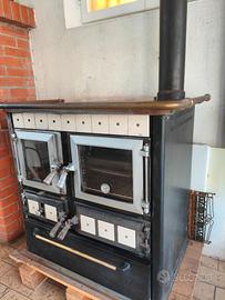 Stufa Legna in Ghisa con forno e sottoforno + tubi