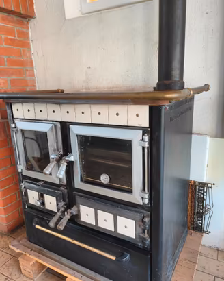 Stufa Legna in Ghisa con forno e sottoforno + tubi
