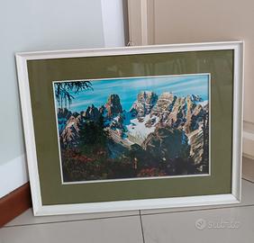 quadro monti montagne Italia cornice in legno