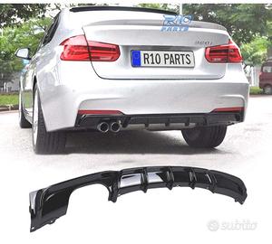 DIFFUSORE BMW F30 F31 LOOK M PERFORMANCE NERO LUCI