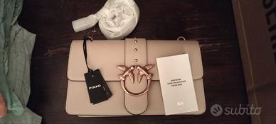 borsa Pinko love one classic beige nuova e grande 