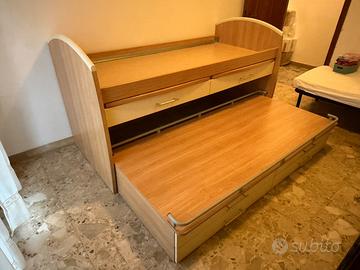 Letto a castello a scomparsa 2 posti letto