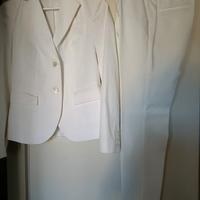 completo giacca e pantaloni bianco