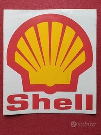 SHELL Grande adesivo anni 80 carburanti fuel 19x17