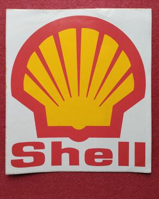 SHELL Grande adesivo anni 80 carburanti fuel 19x17