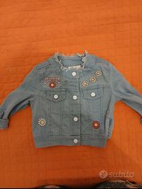 giacca jeans bambina 3/6 mesi 