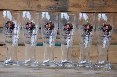 6 bicchieri da birra weizen Hacker Pschorr