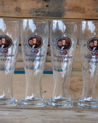6 bicchieri da birra weizen Hacker Pschorr