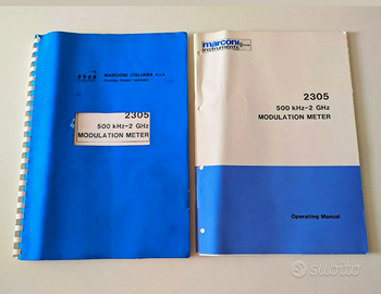 Marconi manuale d'uso misuratore di modulazione